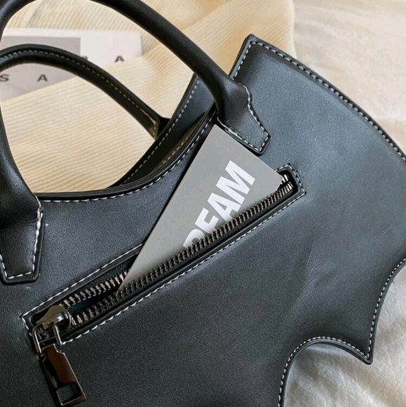 PU Batwing Spiderweb Crossbody Bag - Picture 7 of 16